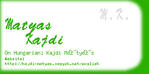 matyas kajdi business card